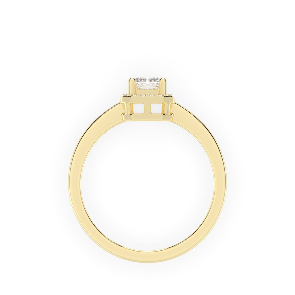 Solance Channel Set Solitaire Lab Diamond Ring