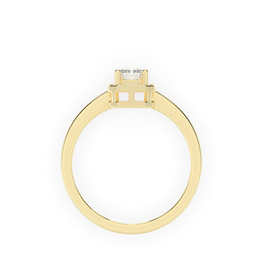 Solance Channel Set Solitaire Lab Diamond Ring