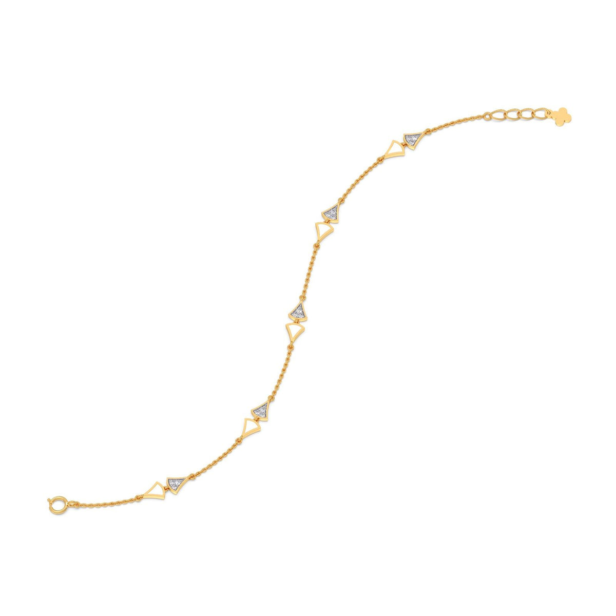 Vector Triangle-Link Diamond Chain Bracelet
