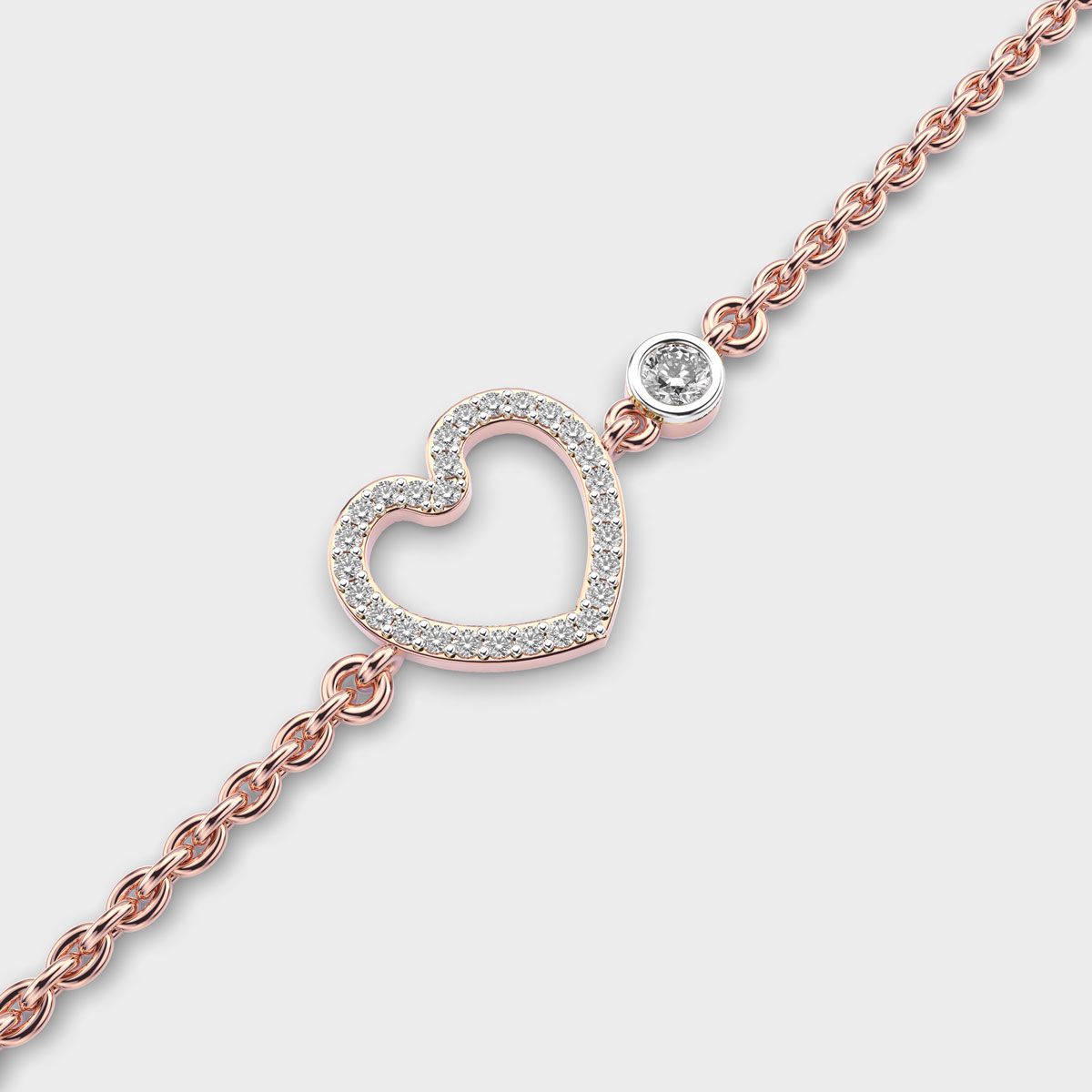 All Hearts Together Diamond Bracelet