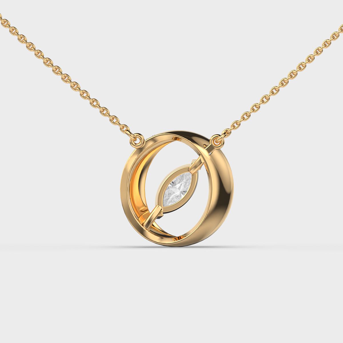 Marquise Orbit Diamond Necklace
