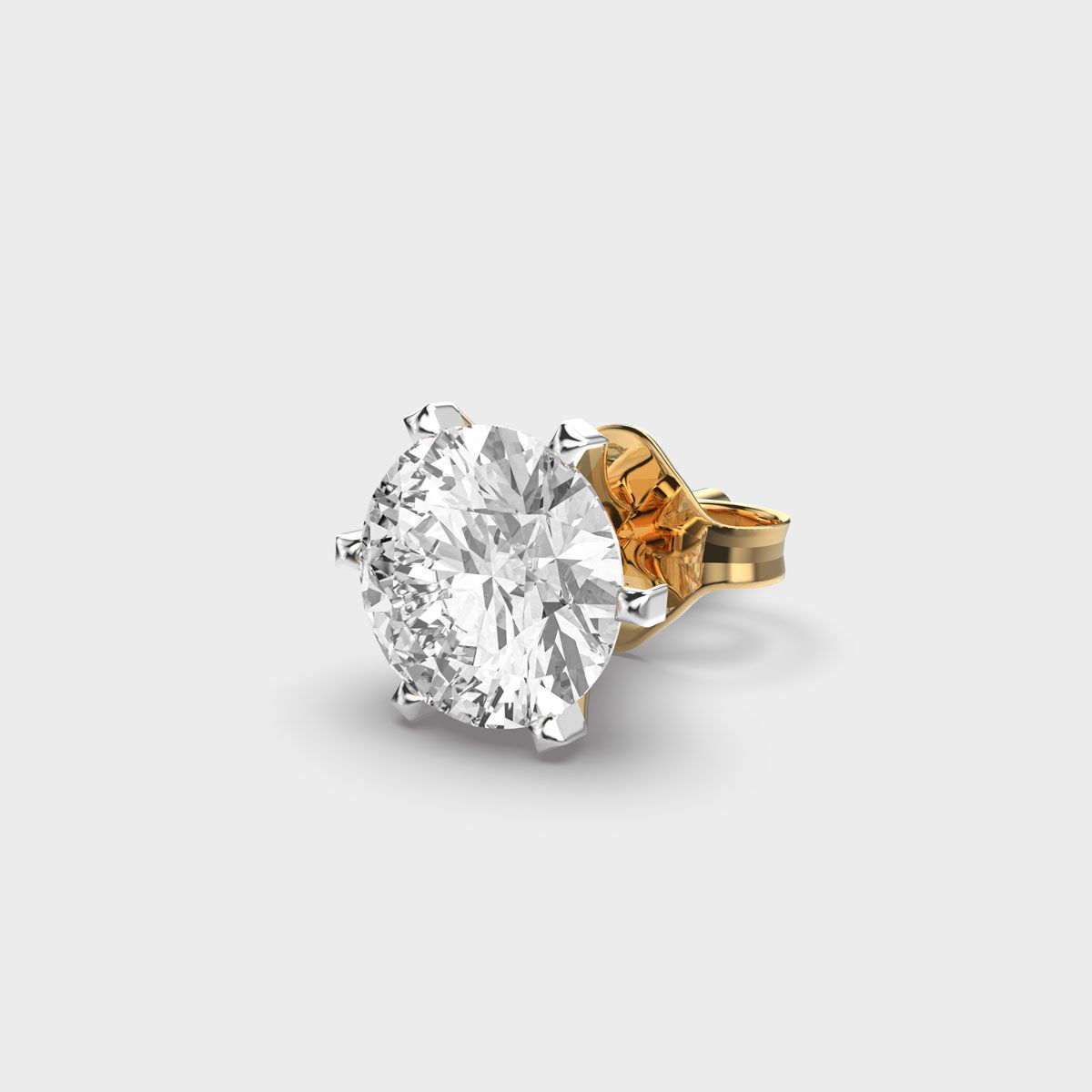 Round Ray Round Diamond Men Stud