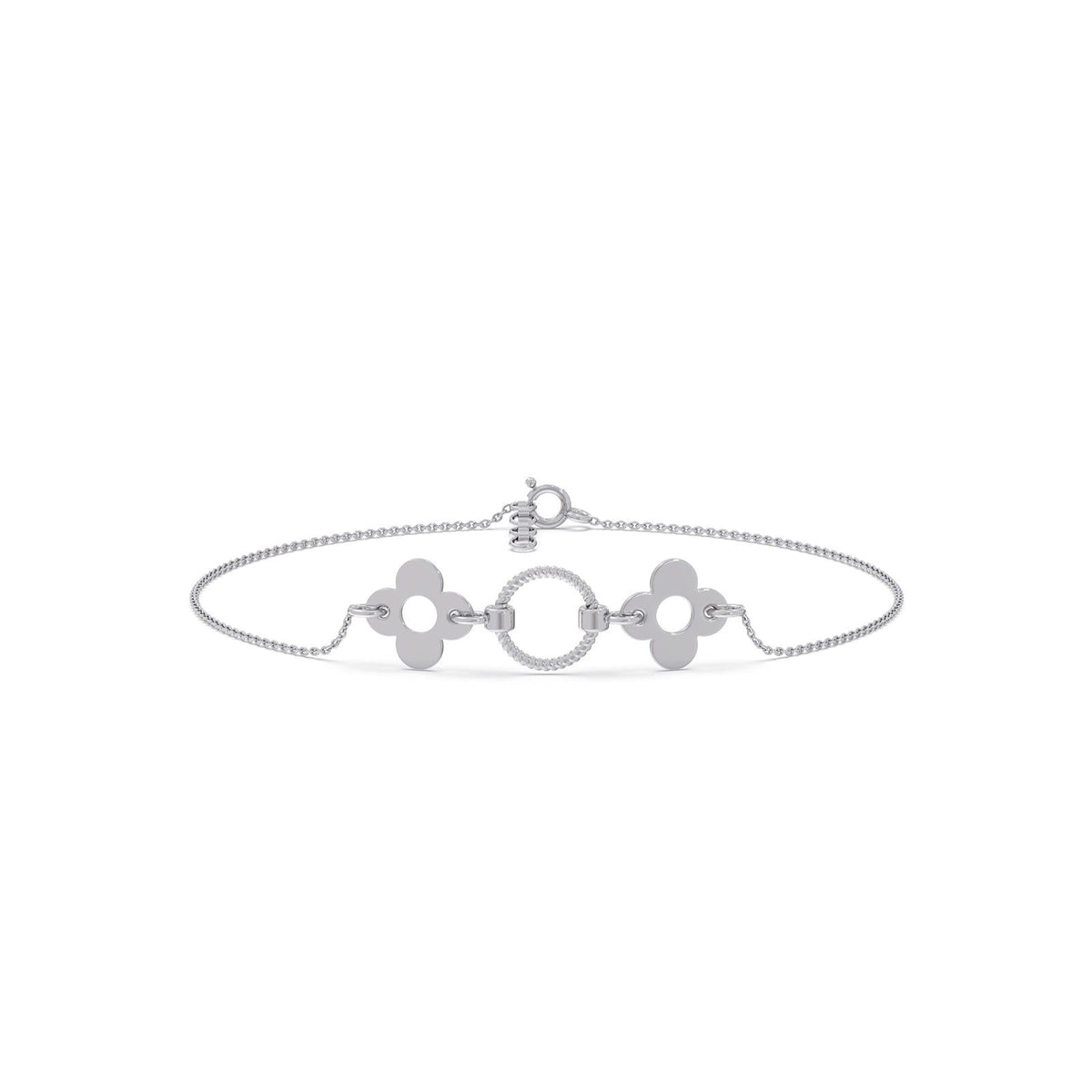 Meadow Loop Plain Gold Chain Bracelet