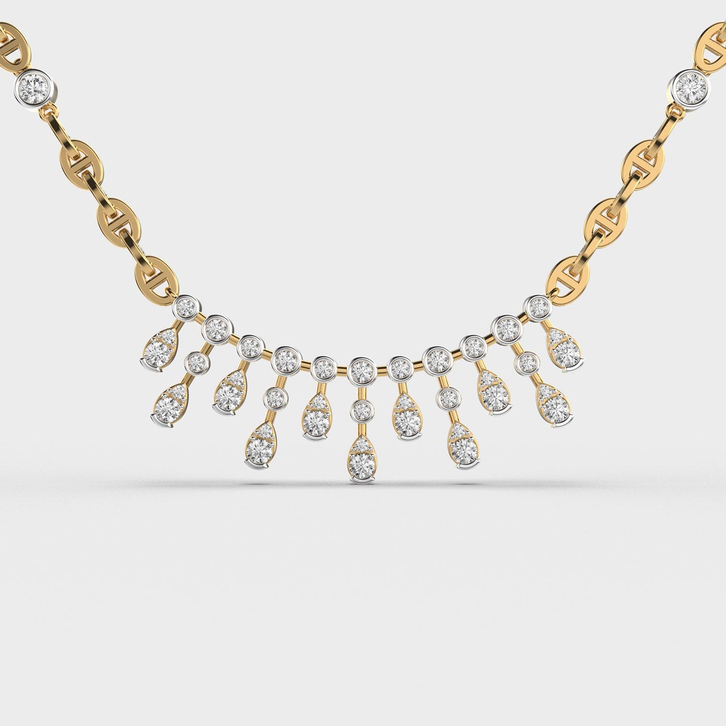 Graceful Fantasy Diamond Necklace