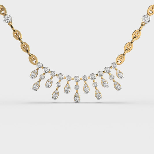 Graceful Fantasy Diamond Necklace