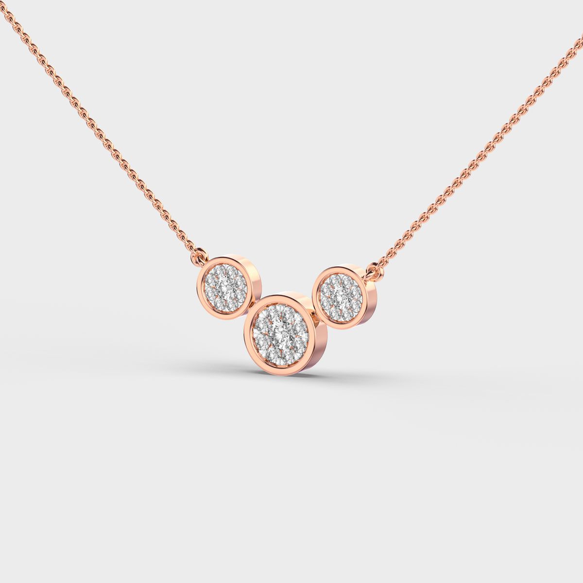 Eternal Circle of Three Diamond Necklace