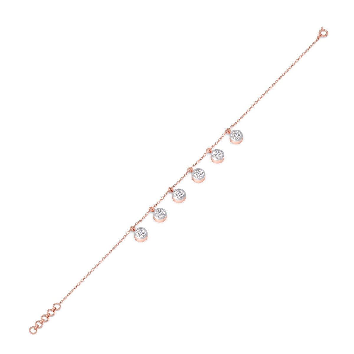 Orbit Line Diamond Chain Bracelet