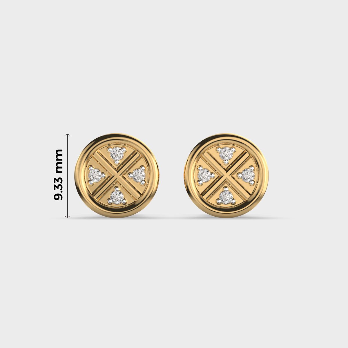 Sparkling Circlet Men Diamond Ear Studs