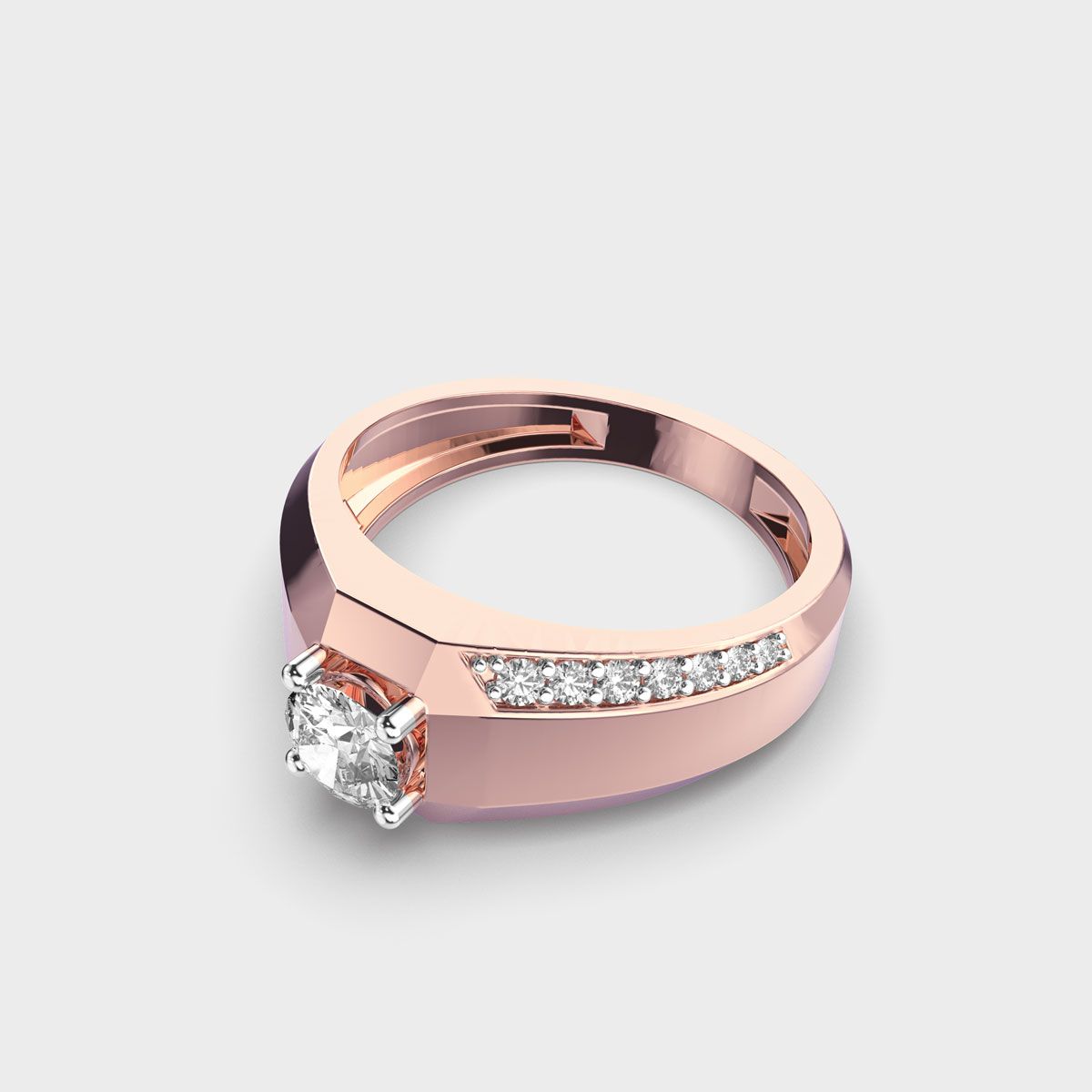 Classic Diamond Band Ring For Men - View 2