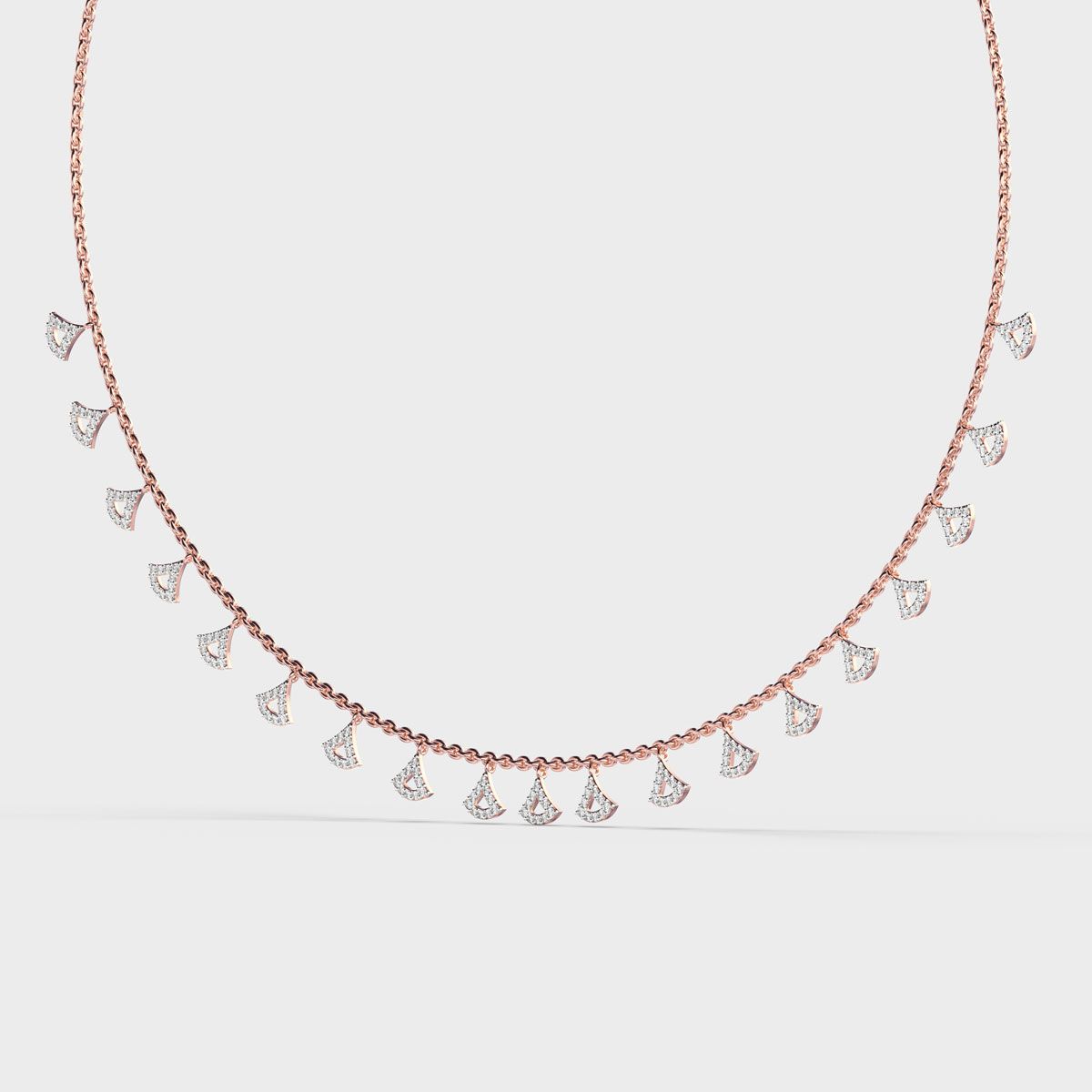 Diamond Clustered String Necklace For Women