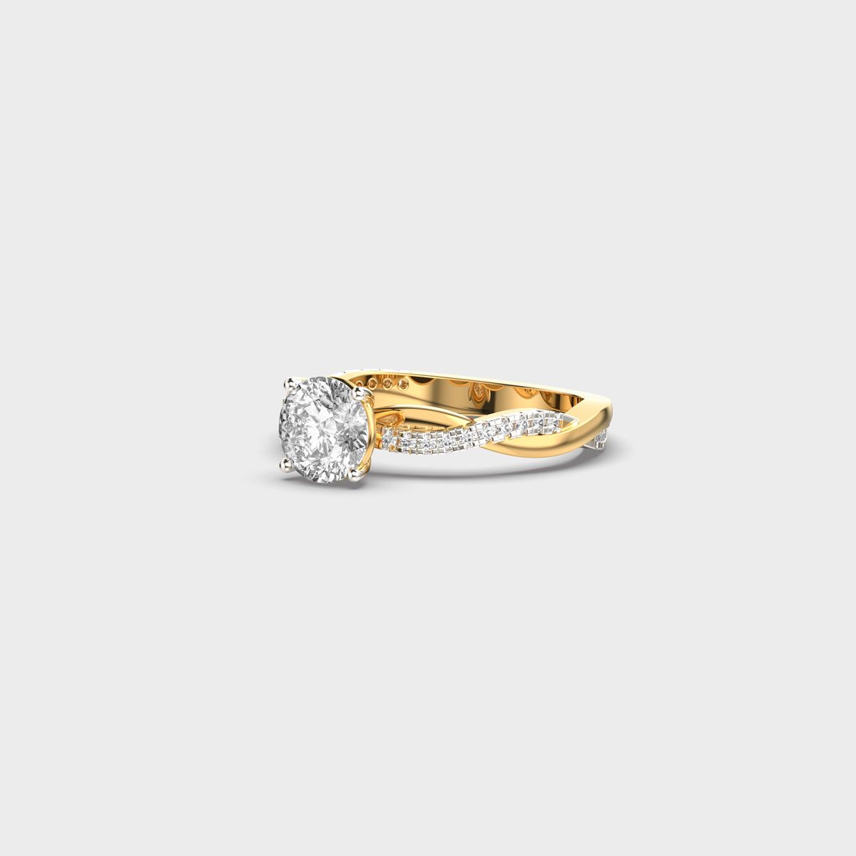 Twisted Curtsy Padma Cut Diamond Ring - View 2