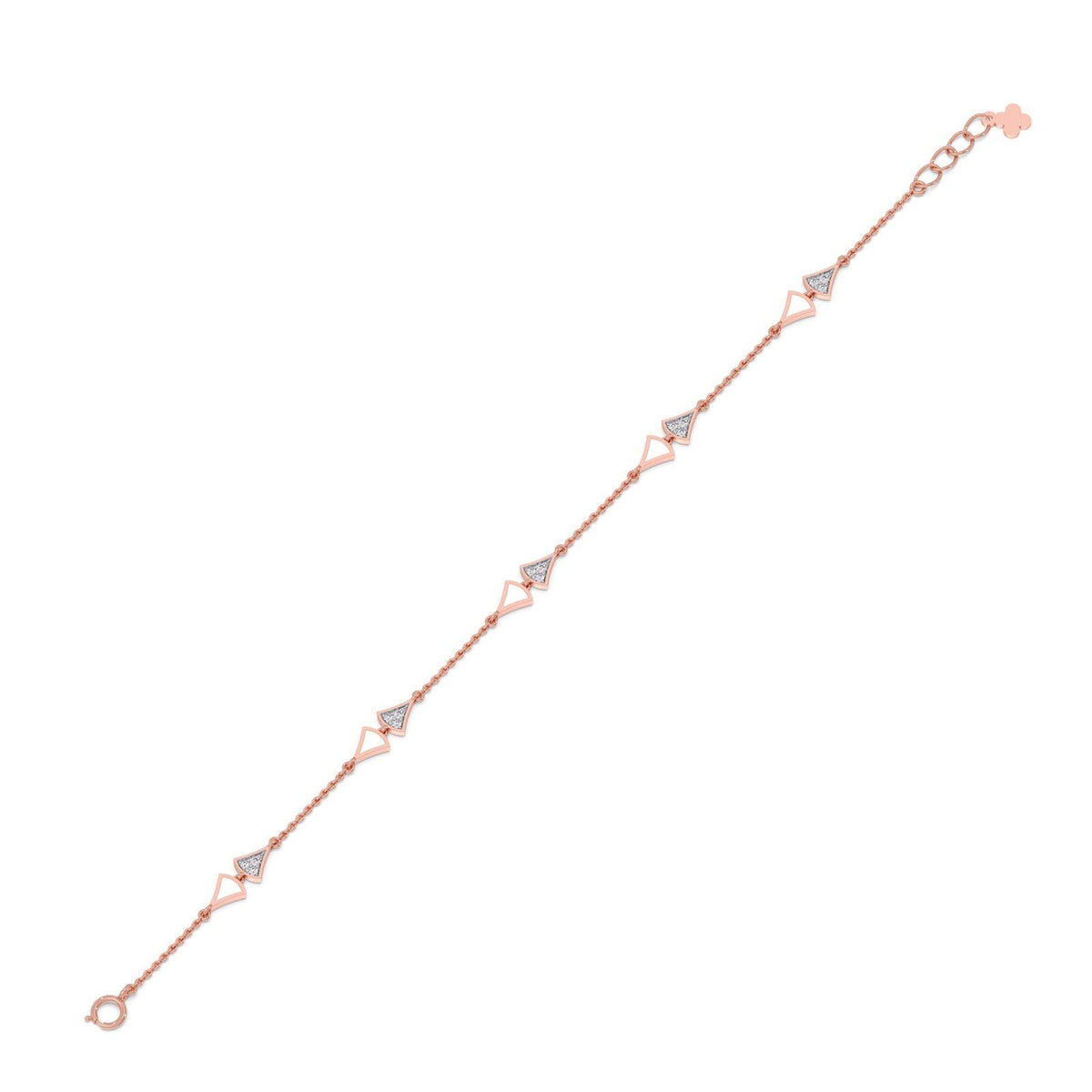 Vector Triangle-Link Diamond Chain Bracelet