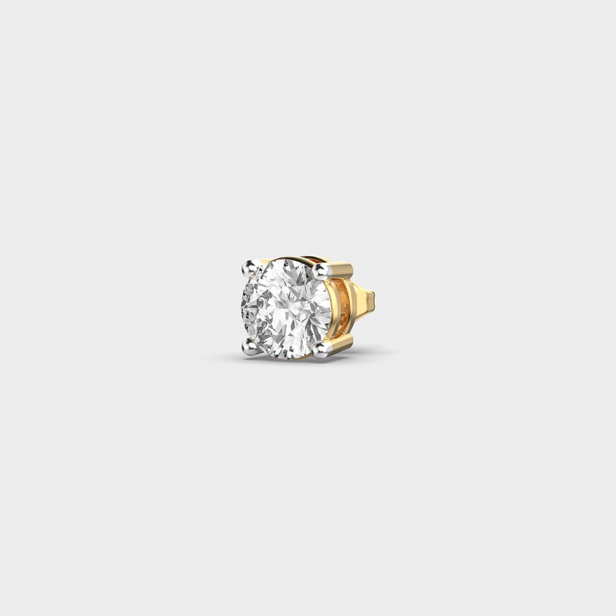 Classic Round Diamond Stud for Men