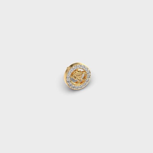 Amber Om Diamond Stud For Men