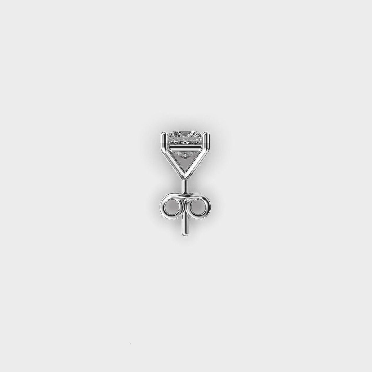Grid Square Diamond Stud for Men