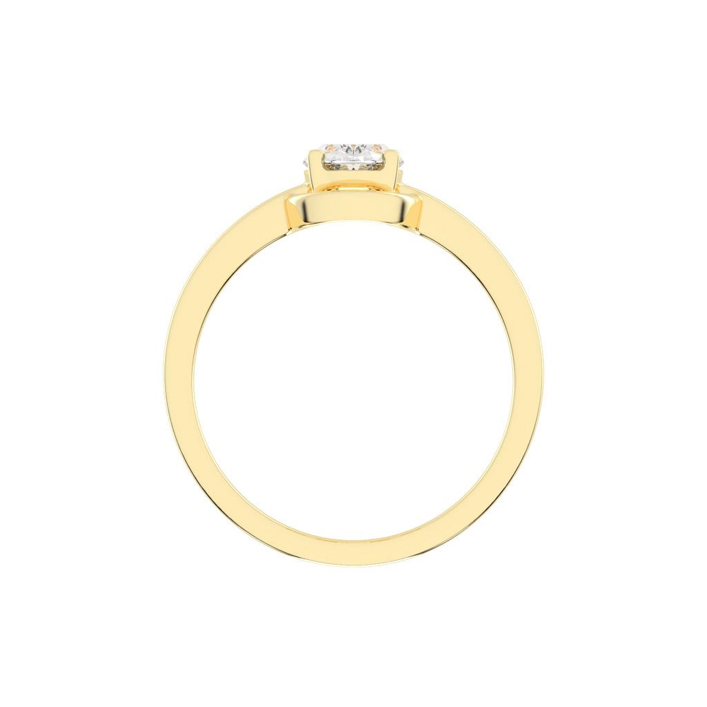Diamaris Oval Cut Four Prong Solitaire Lab Diamond Ring