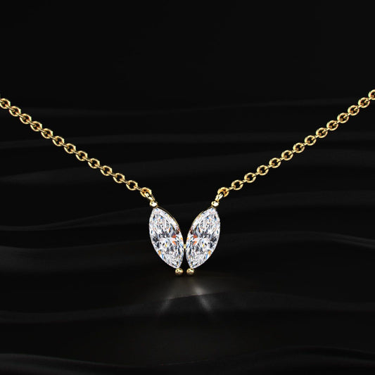 Marquise Shape Diamond Necklace