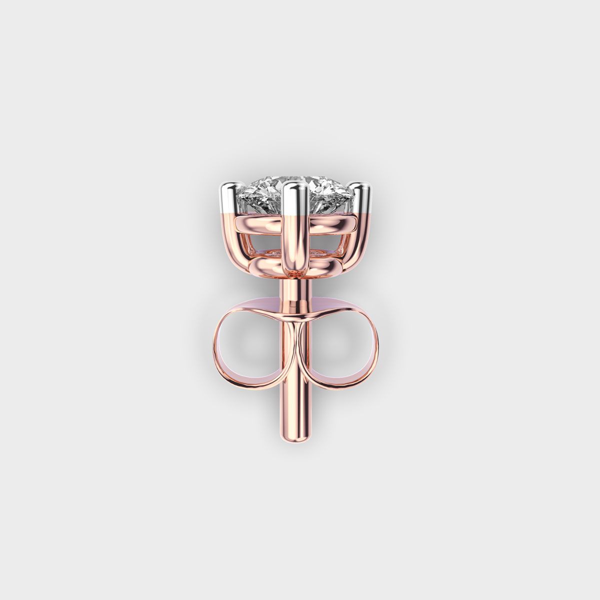 Men's Round Cut Diamond Stud