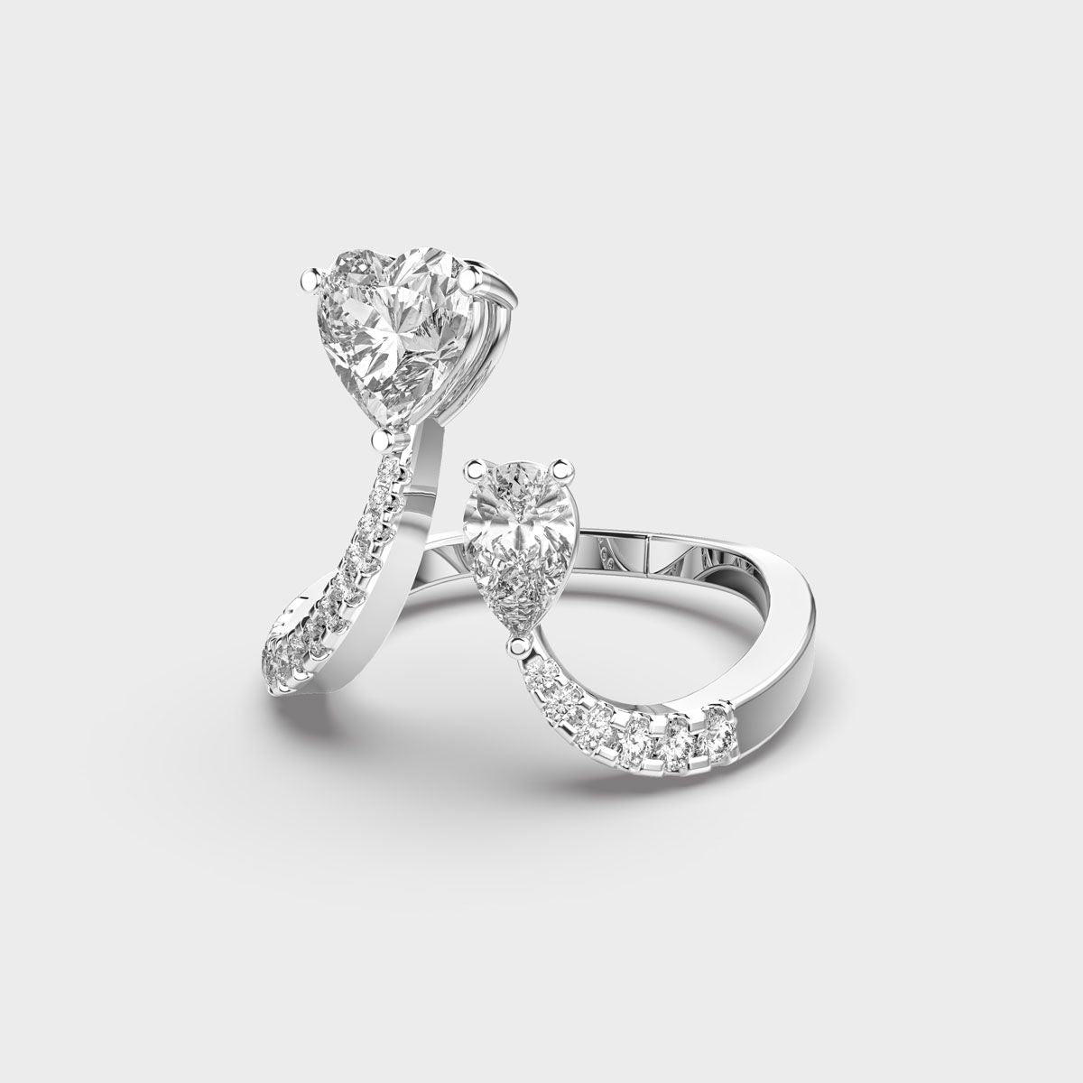 Rising Heart Diamond Ring - View 8