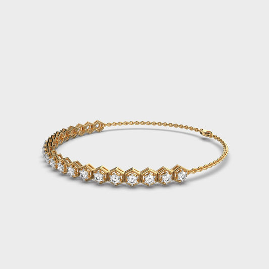 Classic Honeycomb Diamond Bracelet