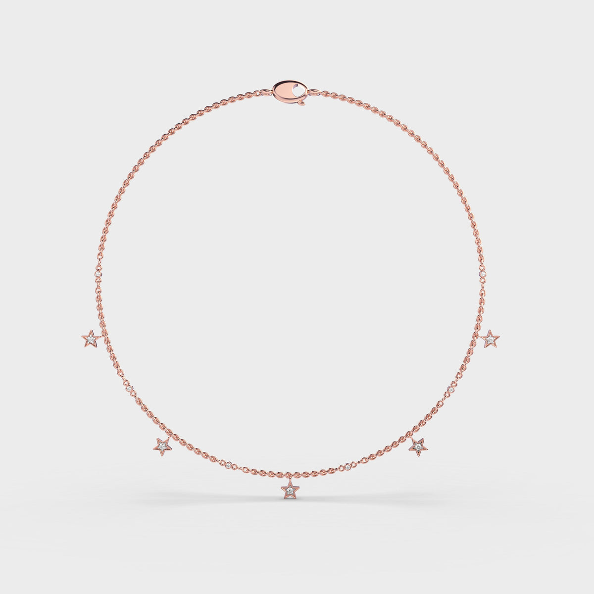 My Sweetheart Stars Diamond Necklace