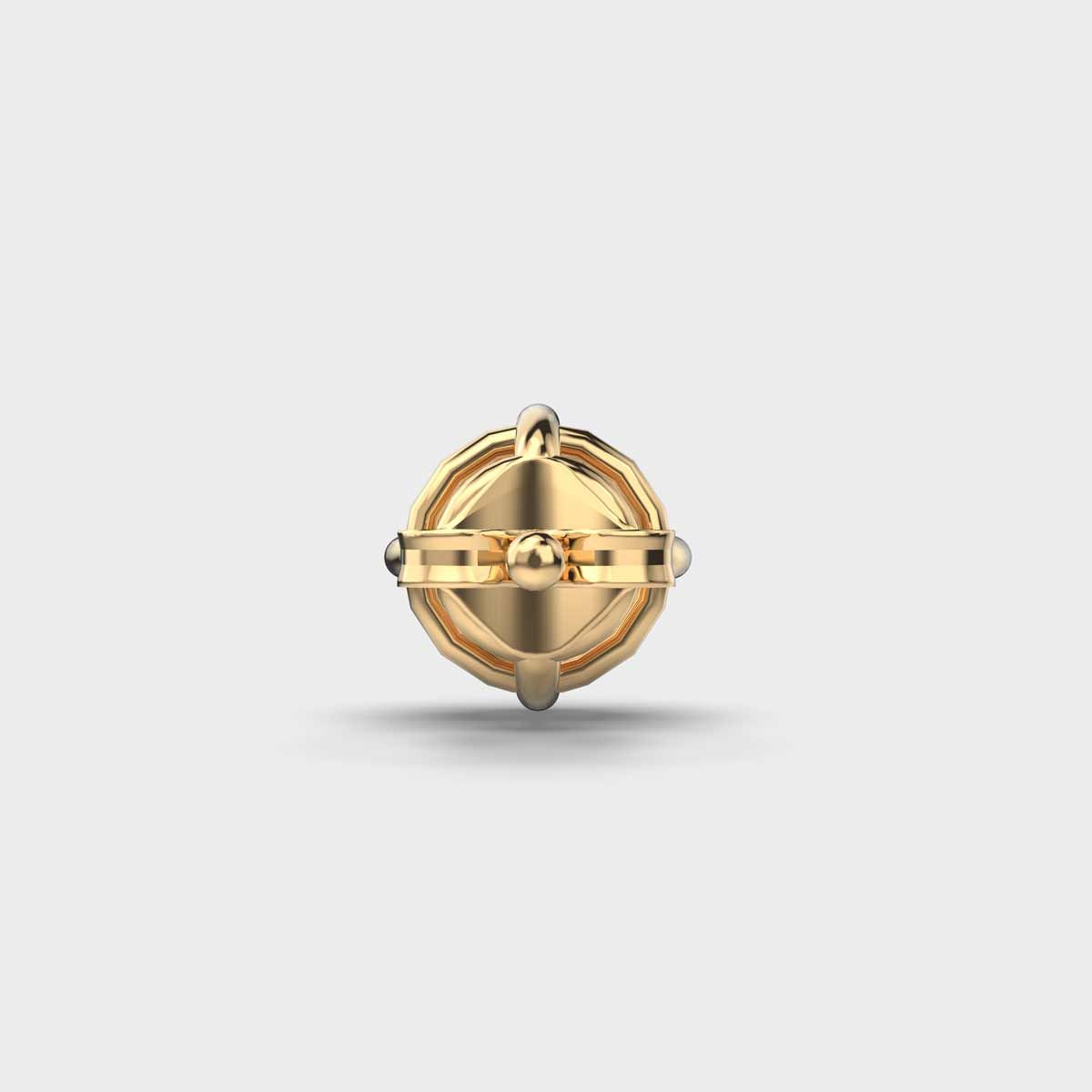 Classic Men's Round Diamond Single Stud