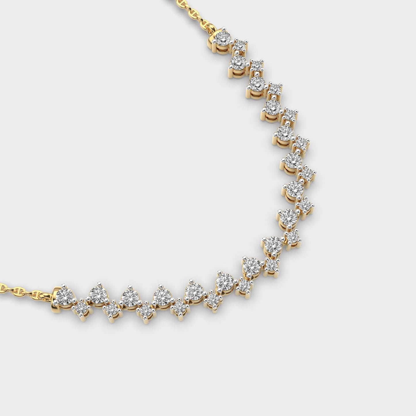 Charming Zigzags Diamond Necklace