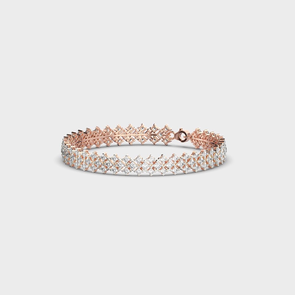 Pear Vine Diamond Link Bracelet