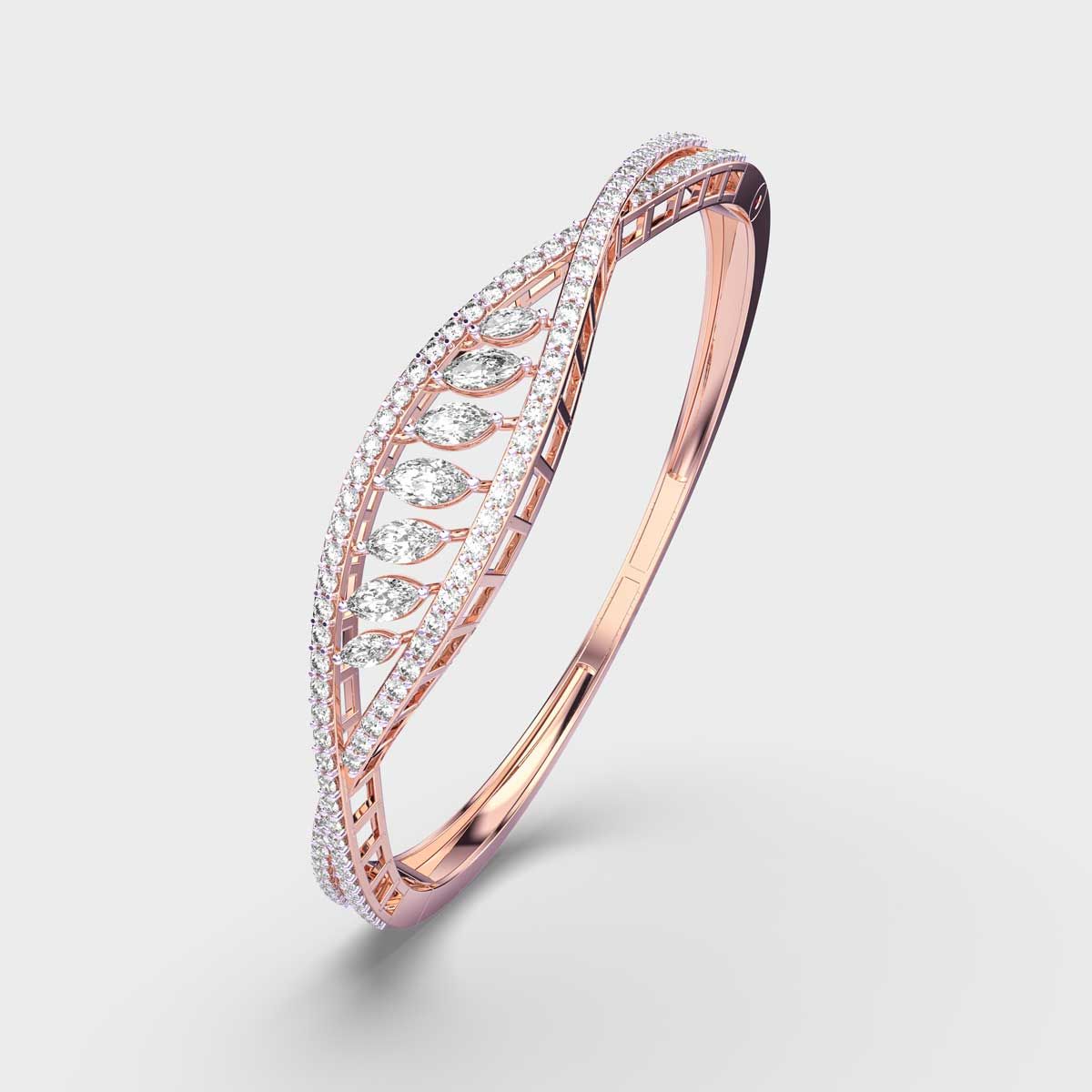 Waves of Harmony Diamond Cluster Bracelet