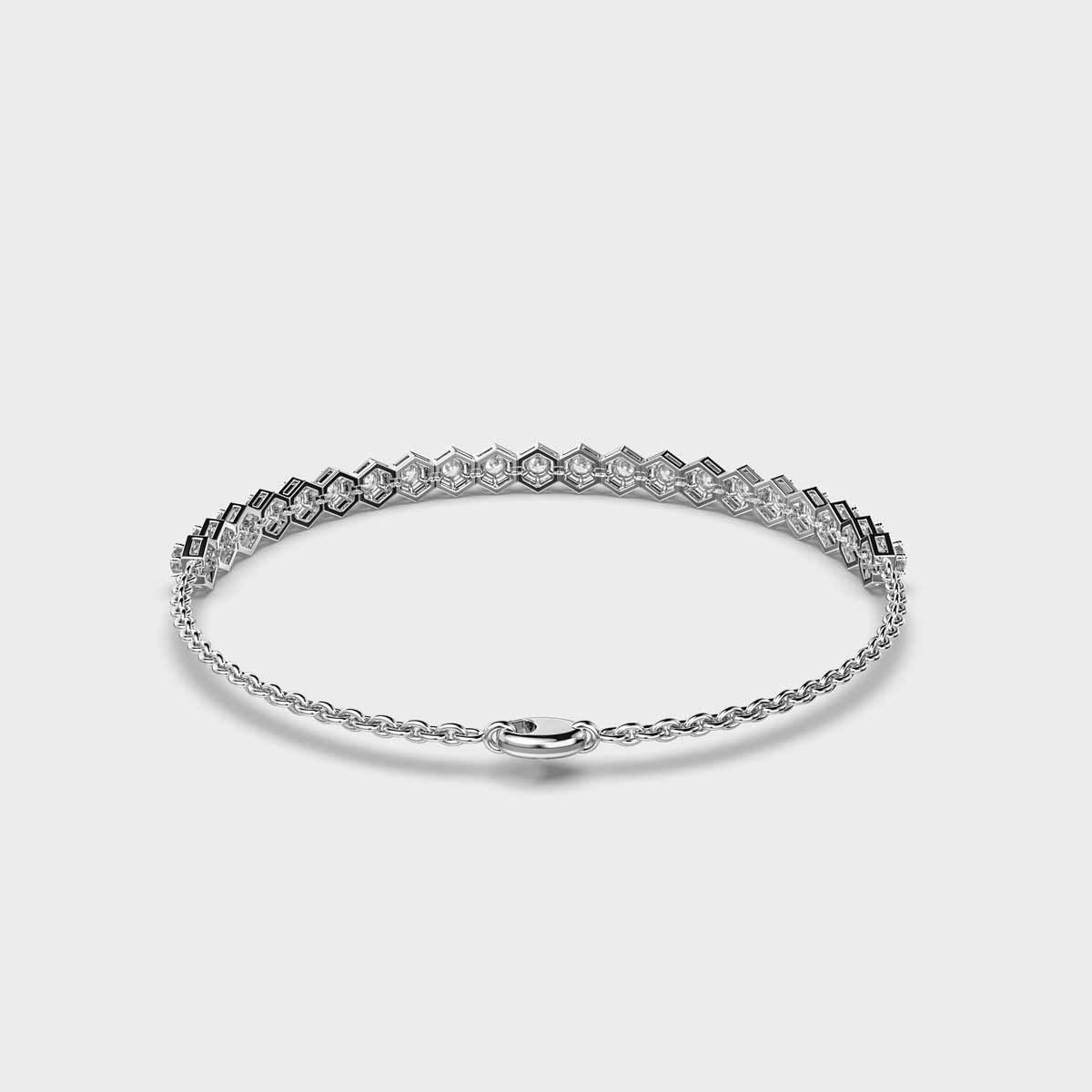 Classic Honeycomb Diamond Bracelet