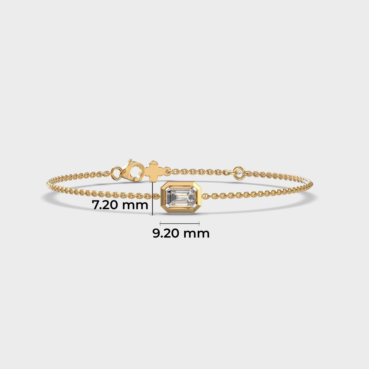 Minimal Everyday Emerald Diamond Bracelet