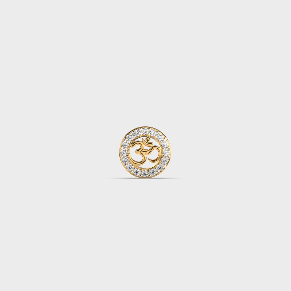 Amber Om Diamond Stud For Men