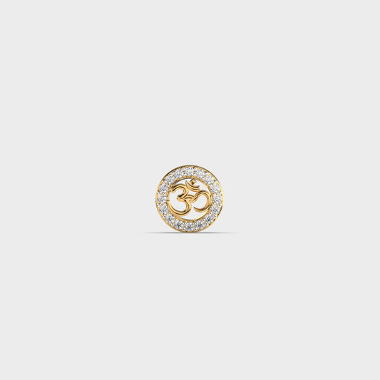 Amber Om Diamond Stud For Men