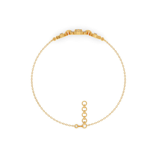 Clover Bloom Round Diamond Bracelet