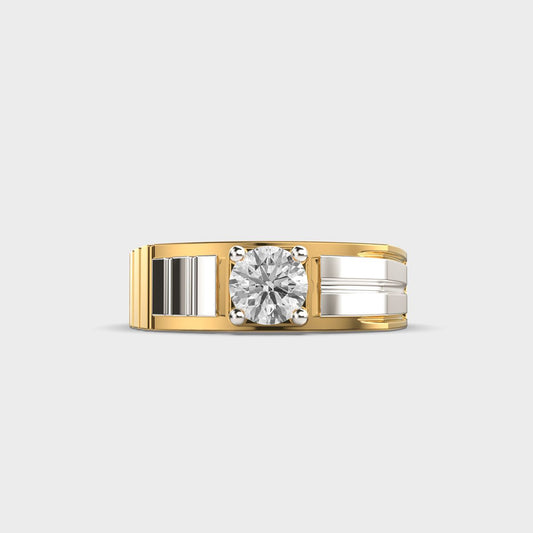 Dual Tone Ironclad Diamond Band For Men - View 12