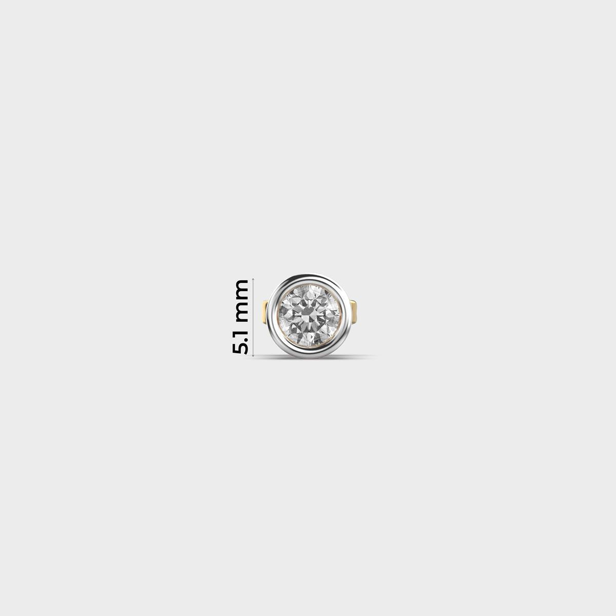 Appeal Round Diamond Stud For Men