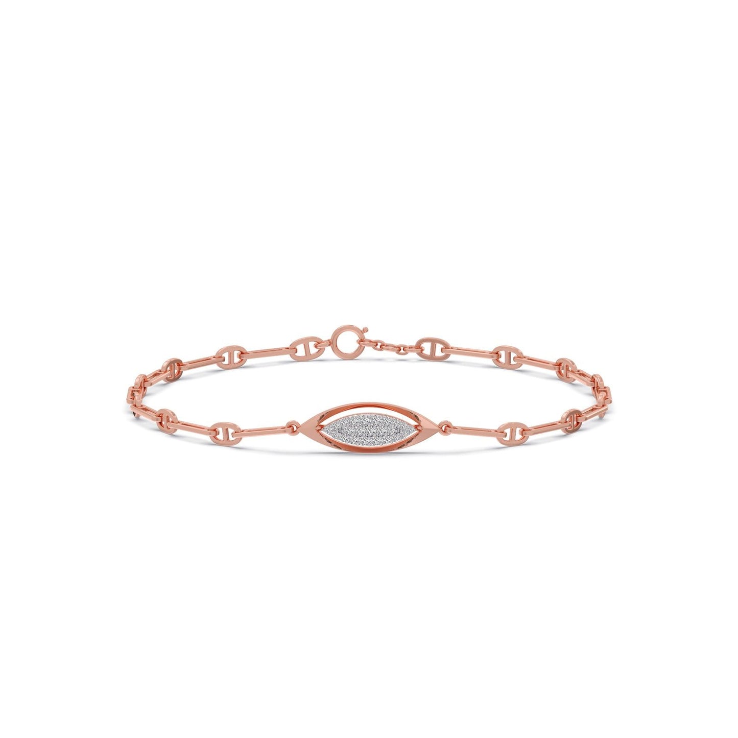 Lumina Marquise-Link Diamond Chain Bracelet