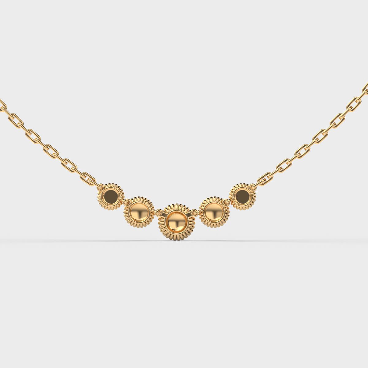 Quinque Quads Diamond Necklace