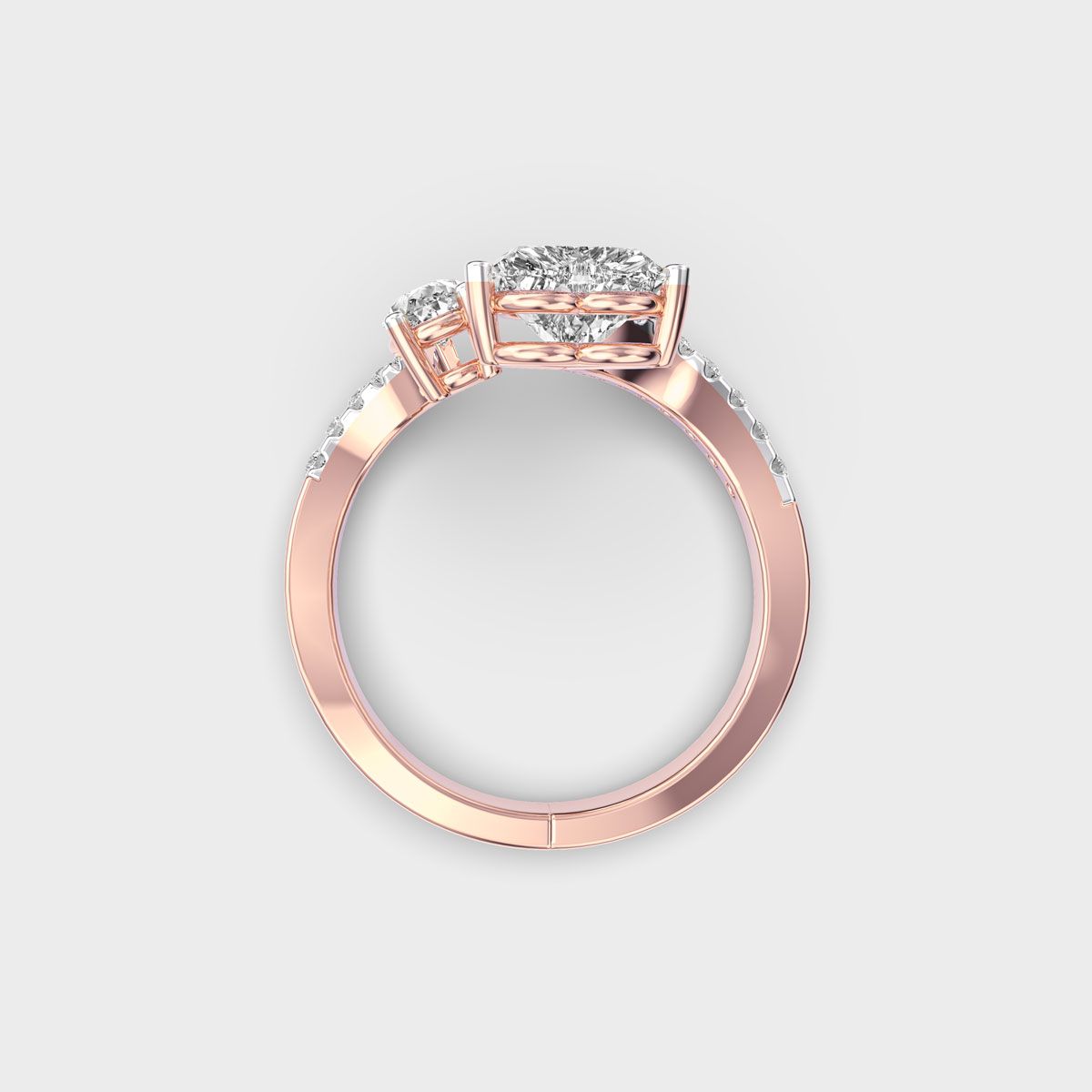 Rising Heart Diamond Ring - View 10