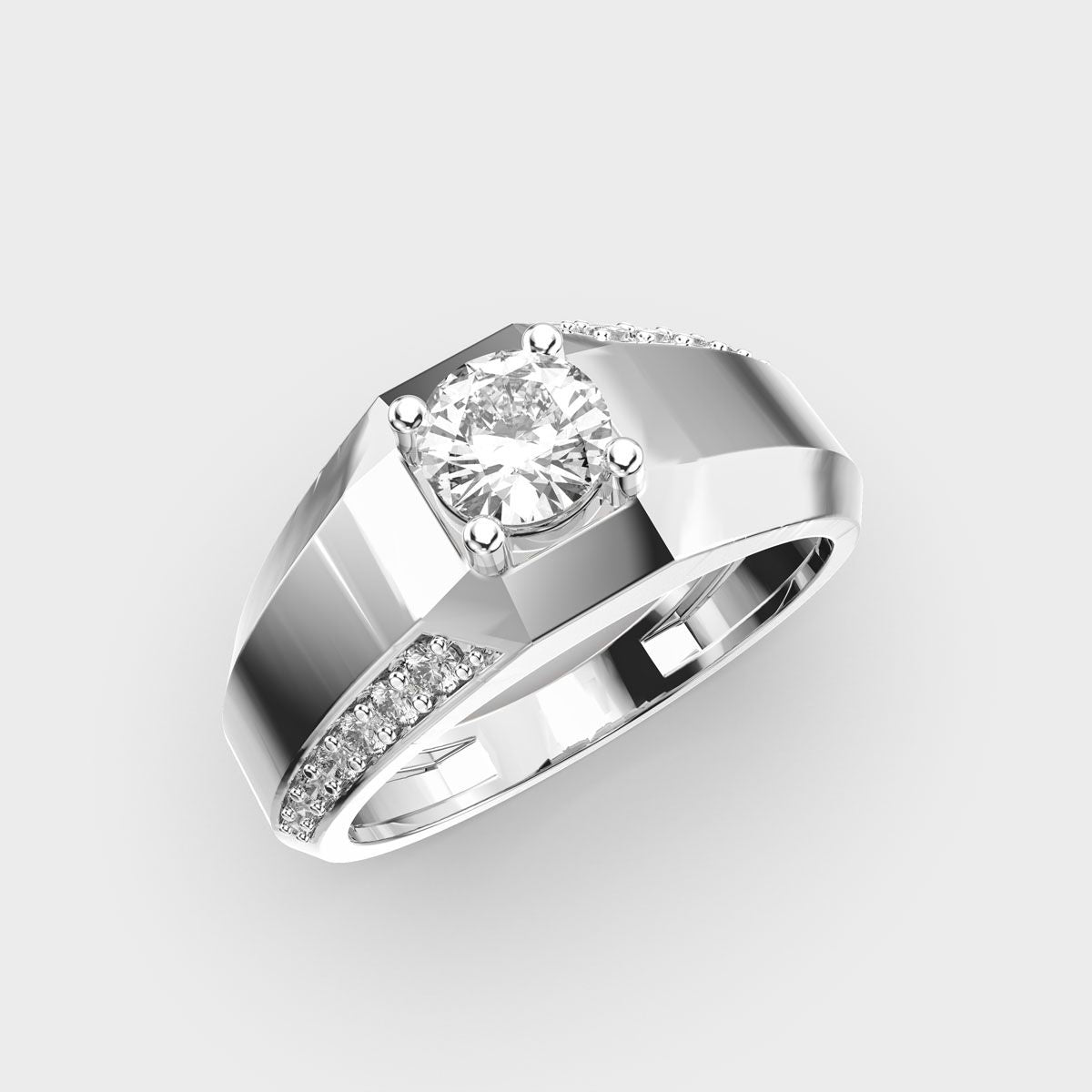 Classic Diamond Band Ring For Men - View 9