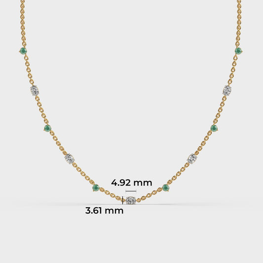 Solstice Cluster Diamond Necklace
