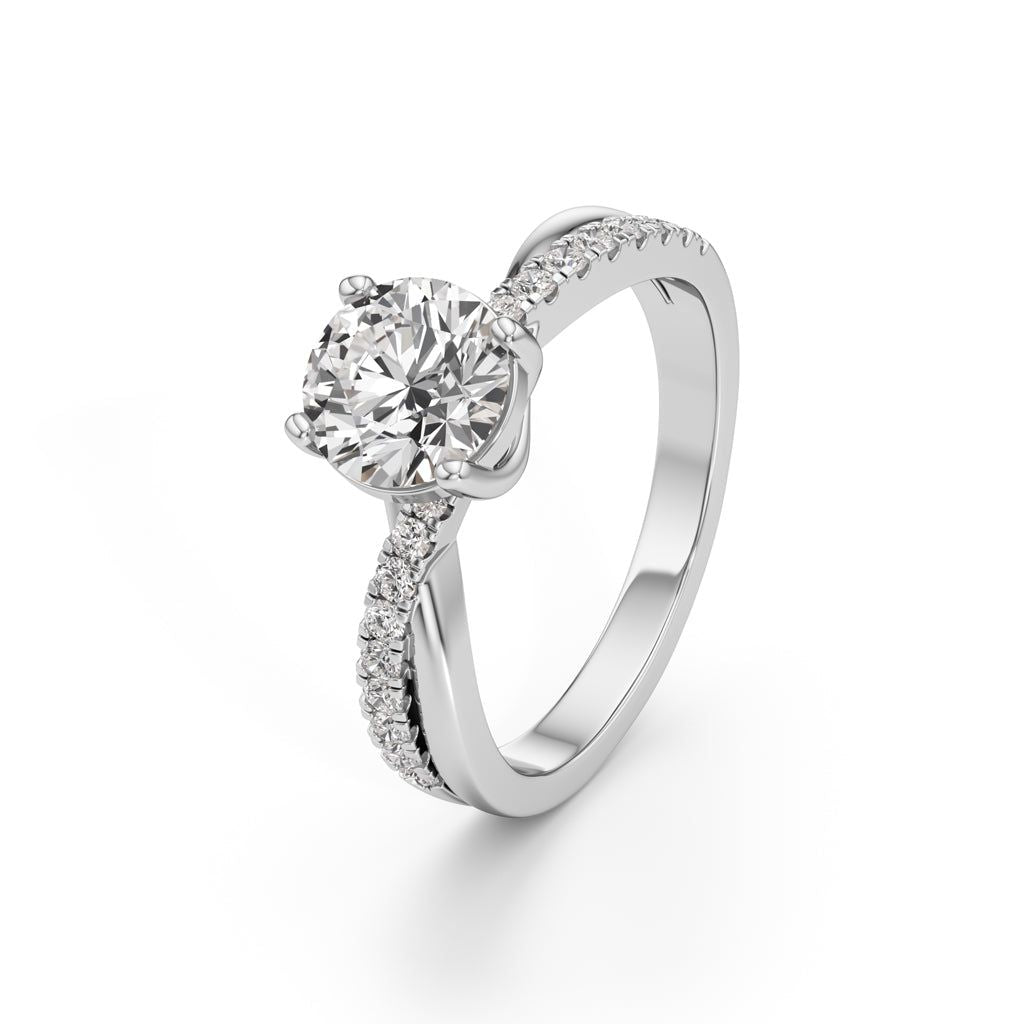 Twilight Embrace Solitaire Ring