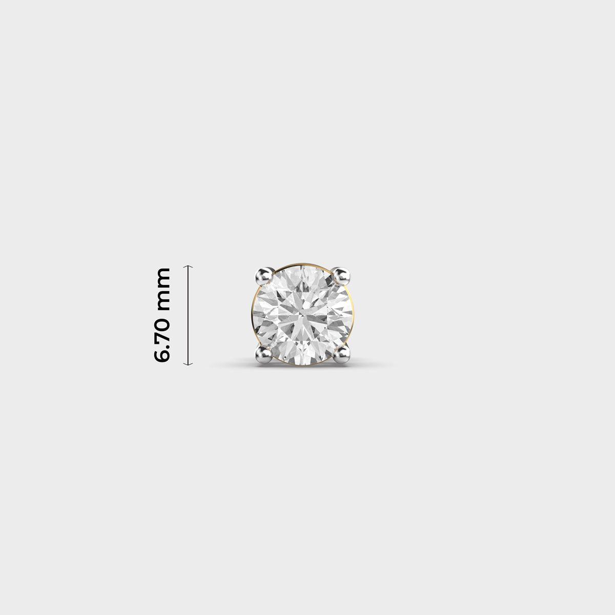 Classic Round Diamond Stud for Men