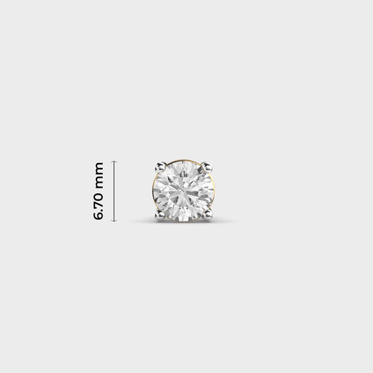 Classic Round Diamond Stud for Men