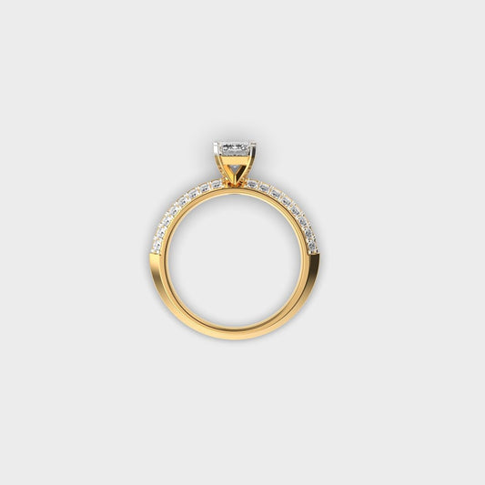 Emerald Essence Diamond Ring - View 4