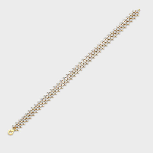 Pear Vine Diamond Link Bracelet