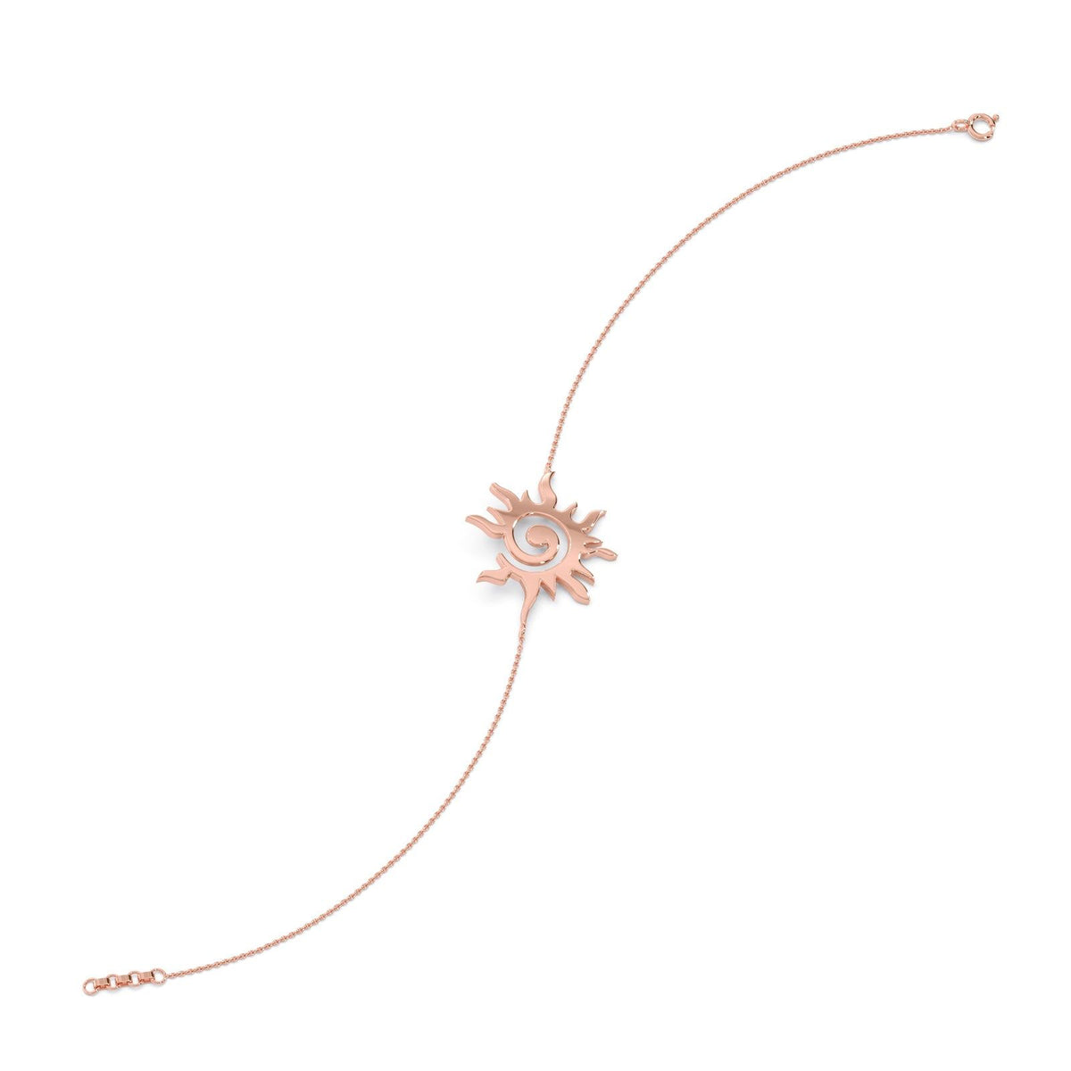 Kinetic Sun Plain Gold Chain Bracelet