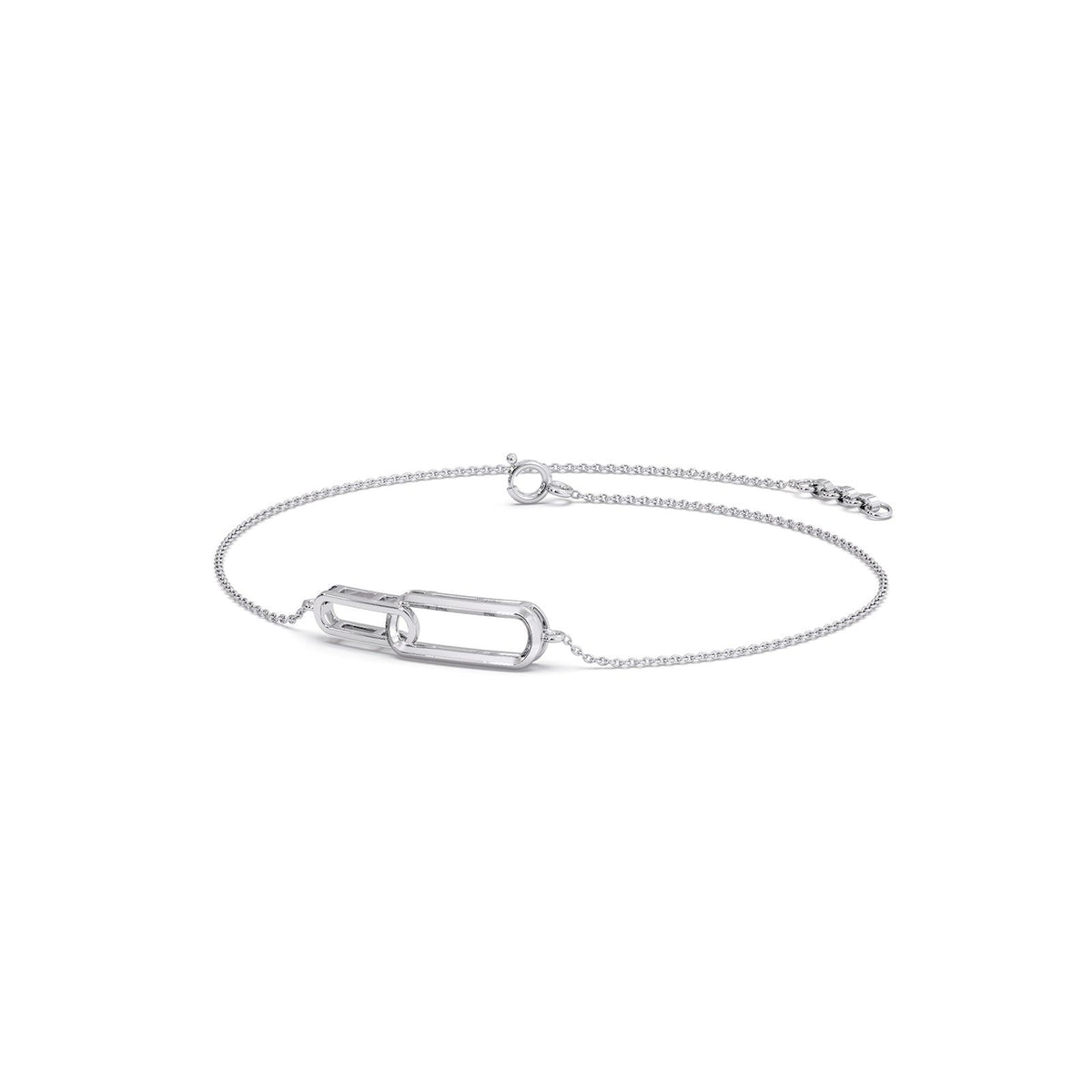 Dual Link Plain Gold Chain Bracelet