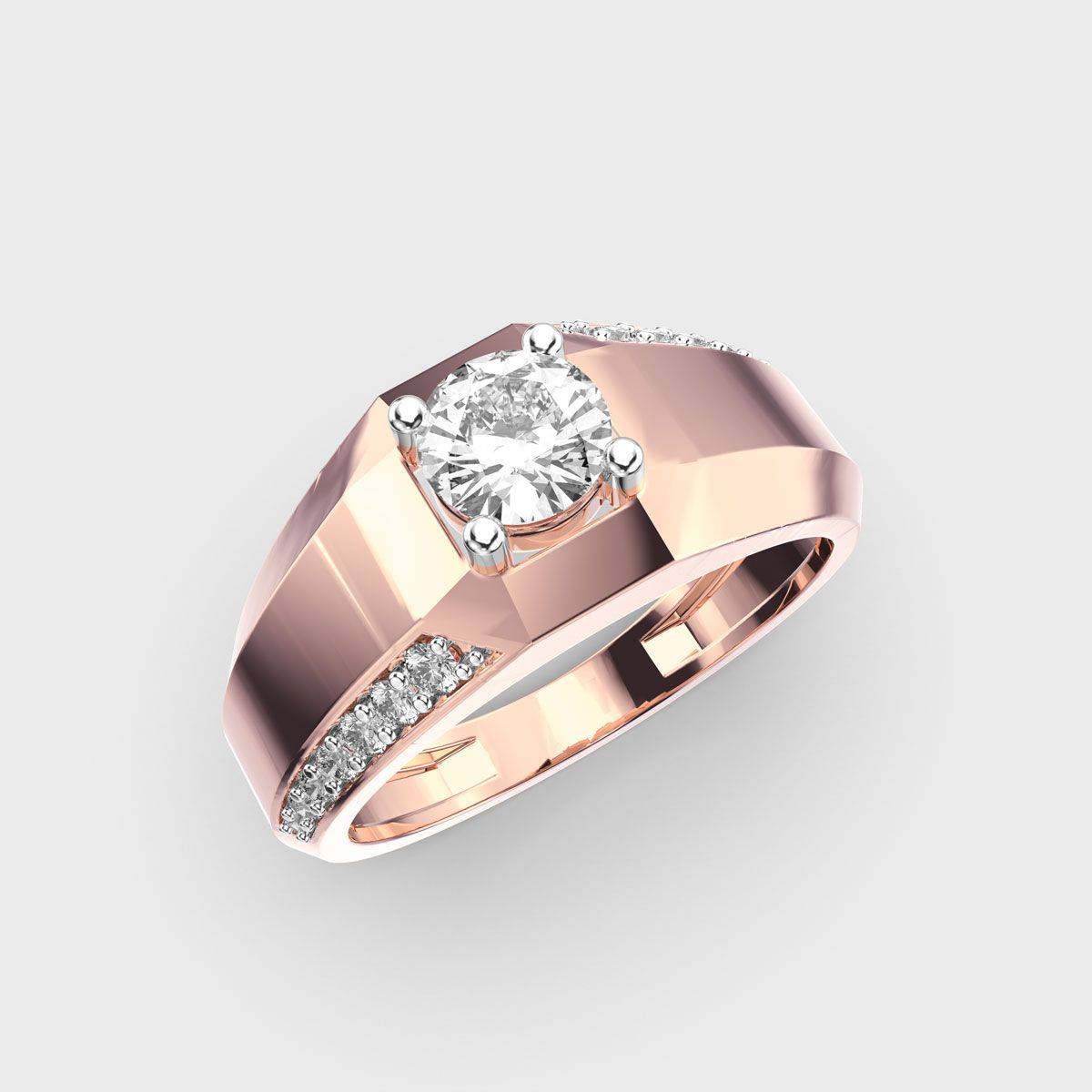 Classic Diamond Band Ring For Men - View 3