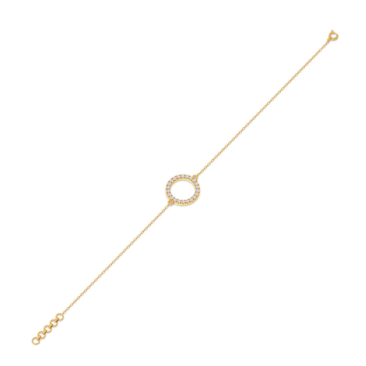 Sparkle Circle Chain Bracelet